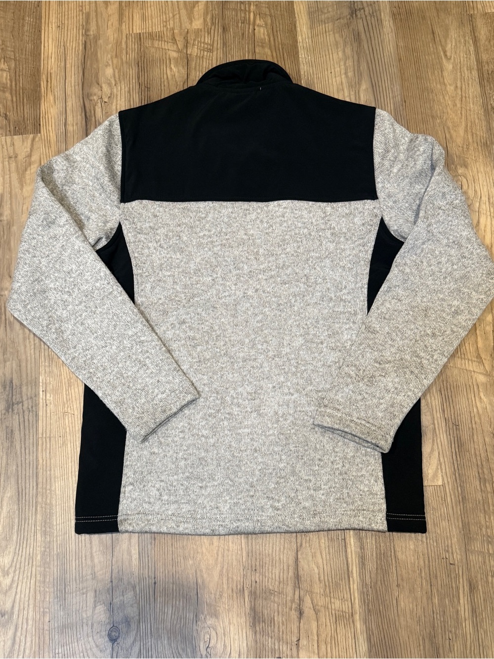 Charles River Apparel Men's Subaru Zip-Up Sweater Jacket - Black and Gray - Picture 3 of 3